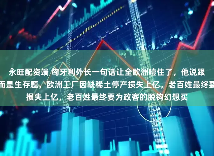 永旺配资端 匈牙利外长一句话让全欧洲噎住了，他说跟中国合作不是选择题而是生存题，欧洲工厂因缺稀土停产损失上亿，老百姓最终要为政客的脱钩幻想买